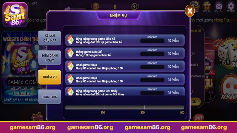 điều kiện nhận khuyến mãi sam86