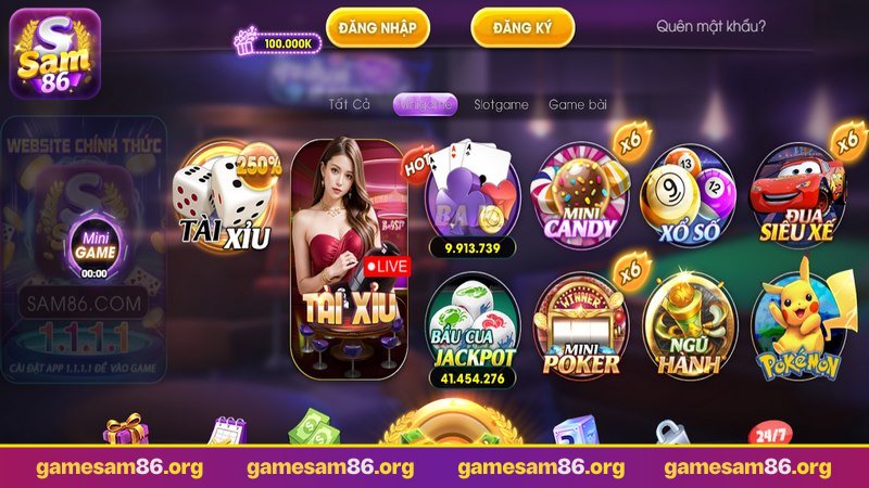 minigame Sam86 là sảnh cược độc đáo