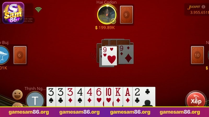 tiến lên miền nam sam86 xếp bài từ nhỏ đến lớn