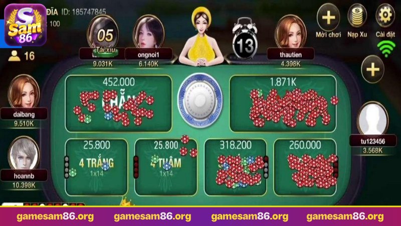 xóc đĩa sam86 vô cùng đơn giản